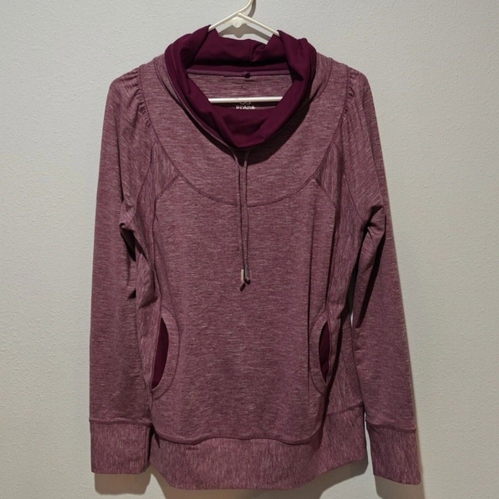 Prana Jacket XL Cowl Neck Pullover Ember Purple Hoodie Sweater - Picture 2 of 6